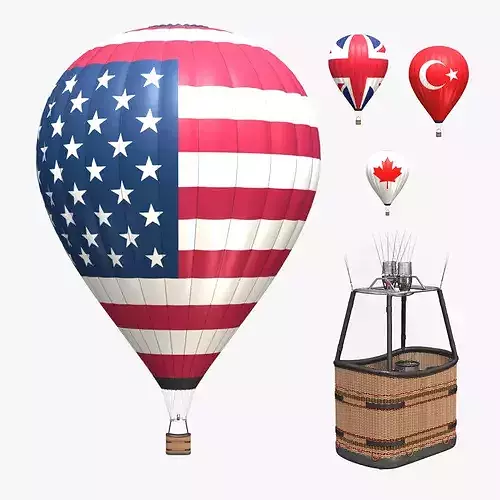 Hot Air Balloon - National Flags