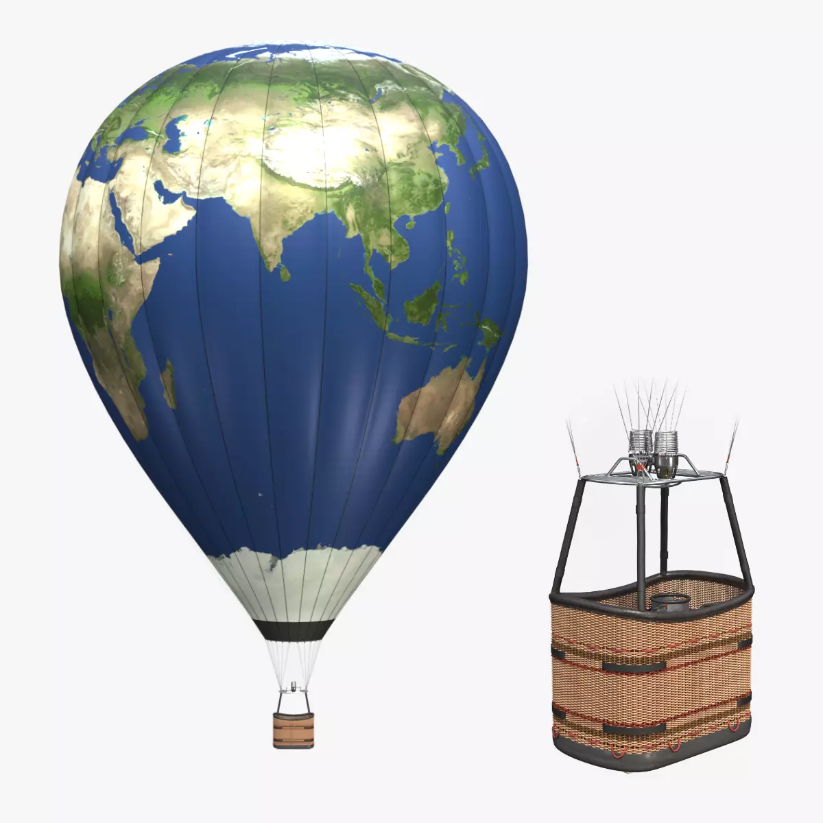 Hot Air Balloon - Solar System 3D model