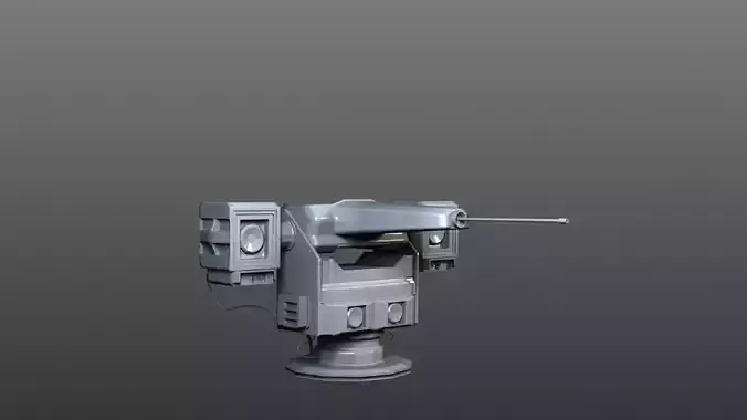 Rigged Automatic Sentry Gun 3D model