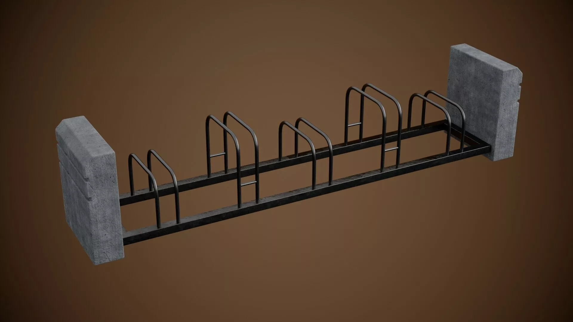 Brno Bike Rack Low-poly 3D model