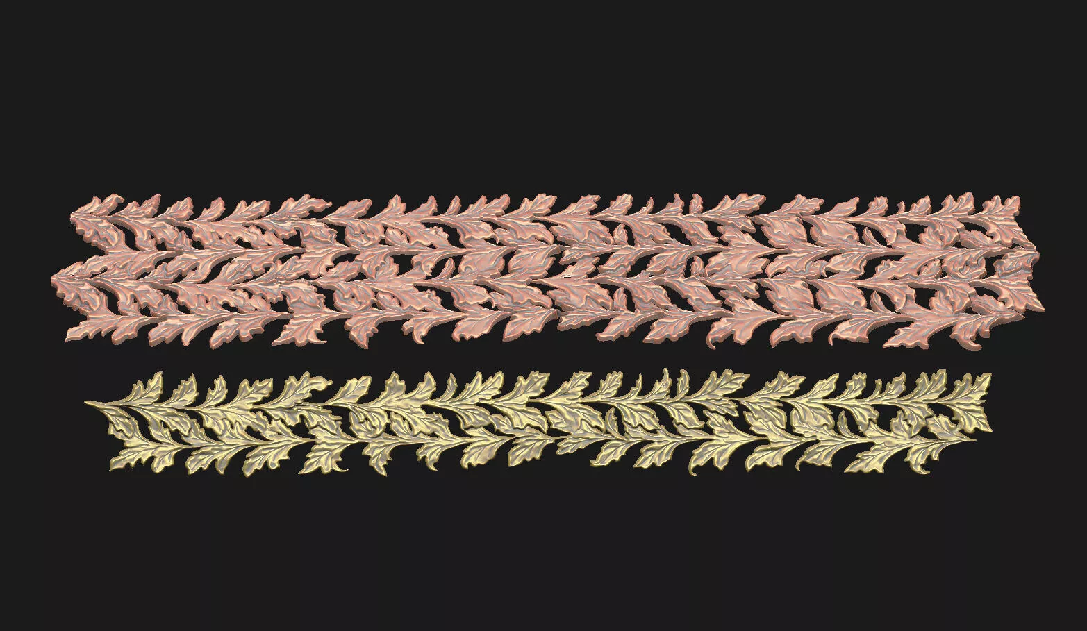 architectural ornament botanical decorative foliage ornate 3D print model