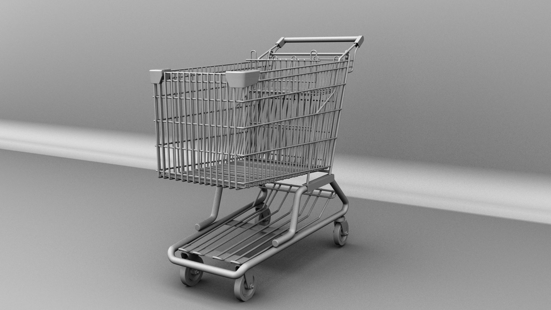 Shopping Cart 3D model_1