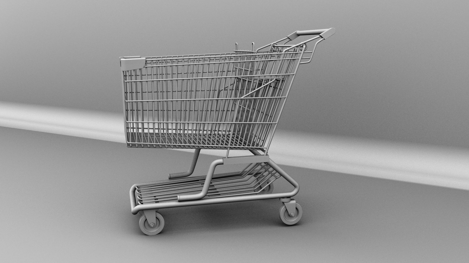 Shopping Cart 3D model_8