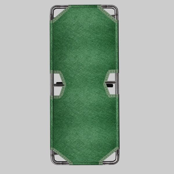 cot bed Low-poly 3D model_2