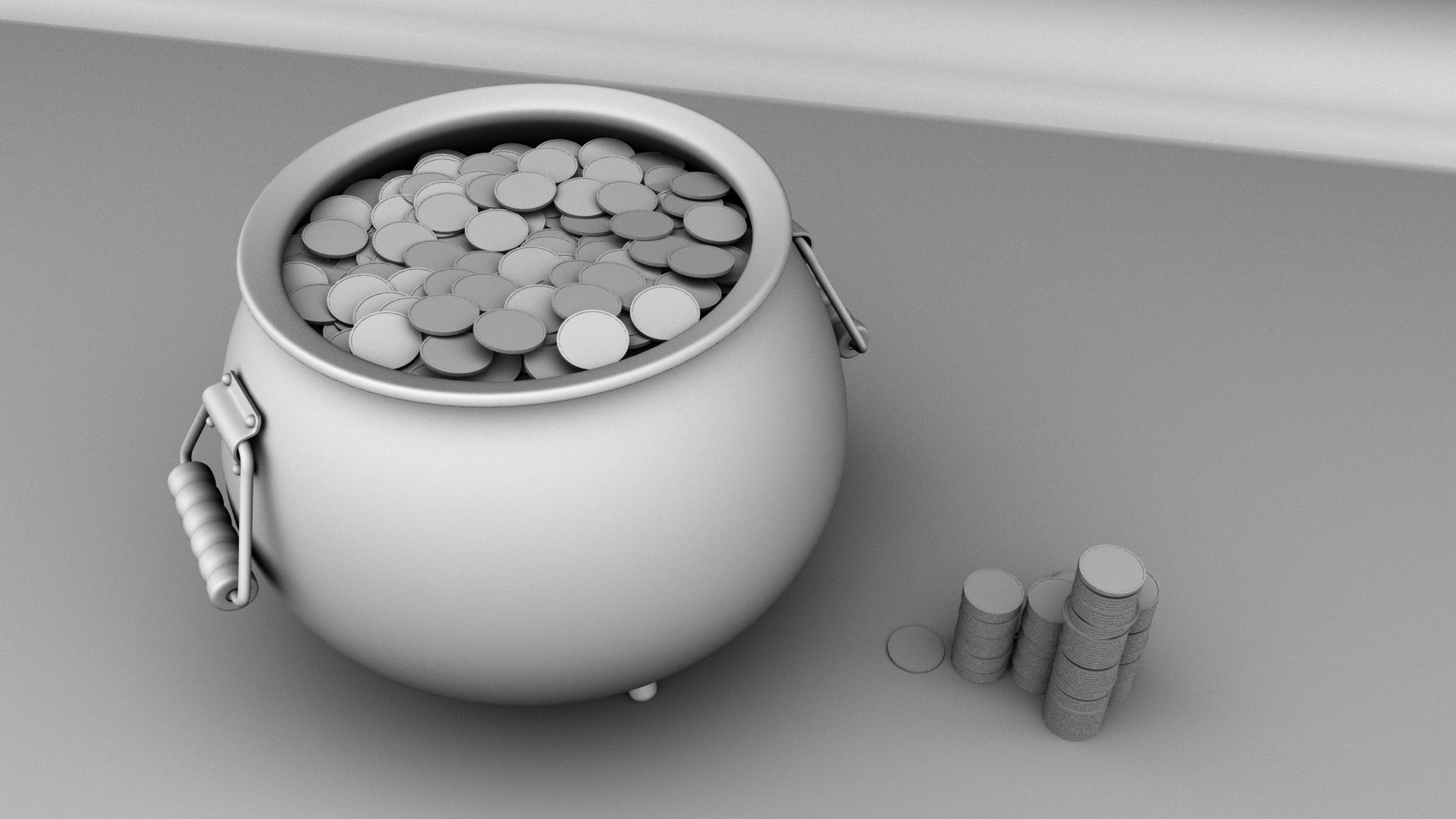 Pot of Gold 3D model_5