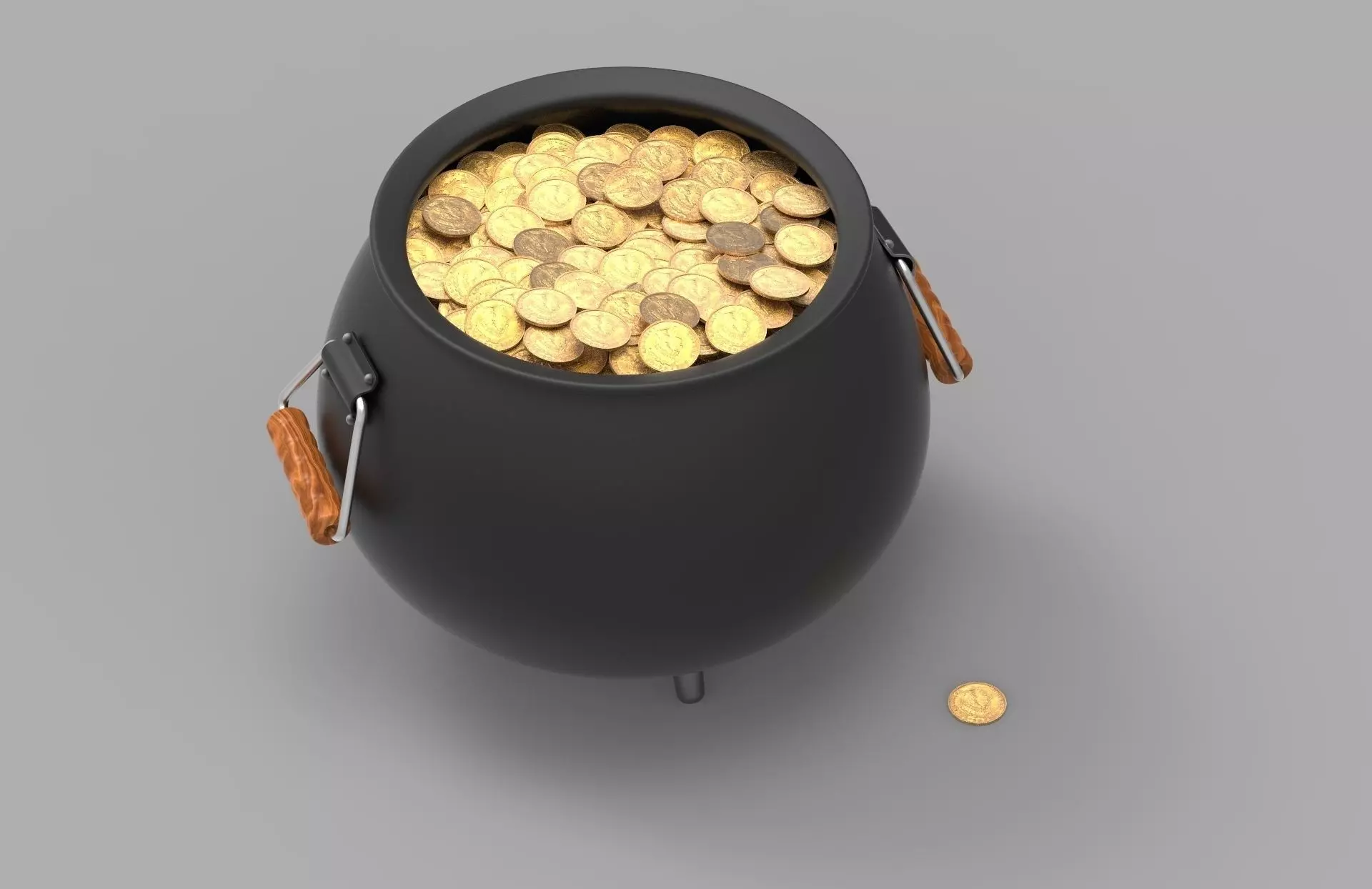 Pot of Gold 3D model_0