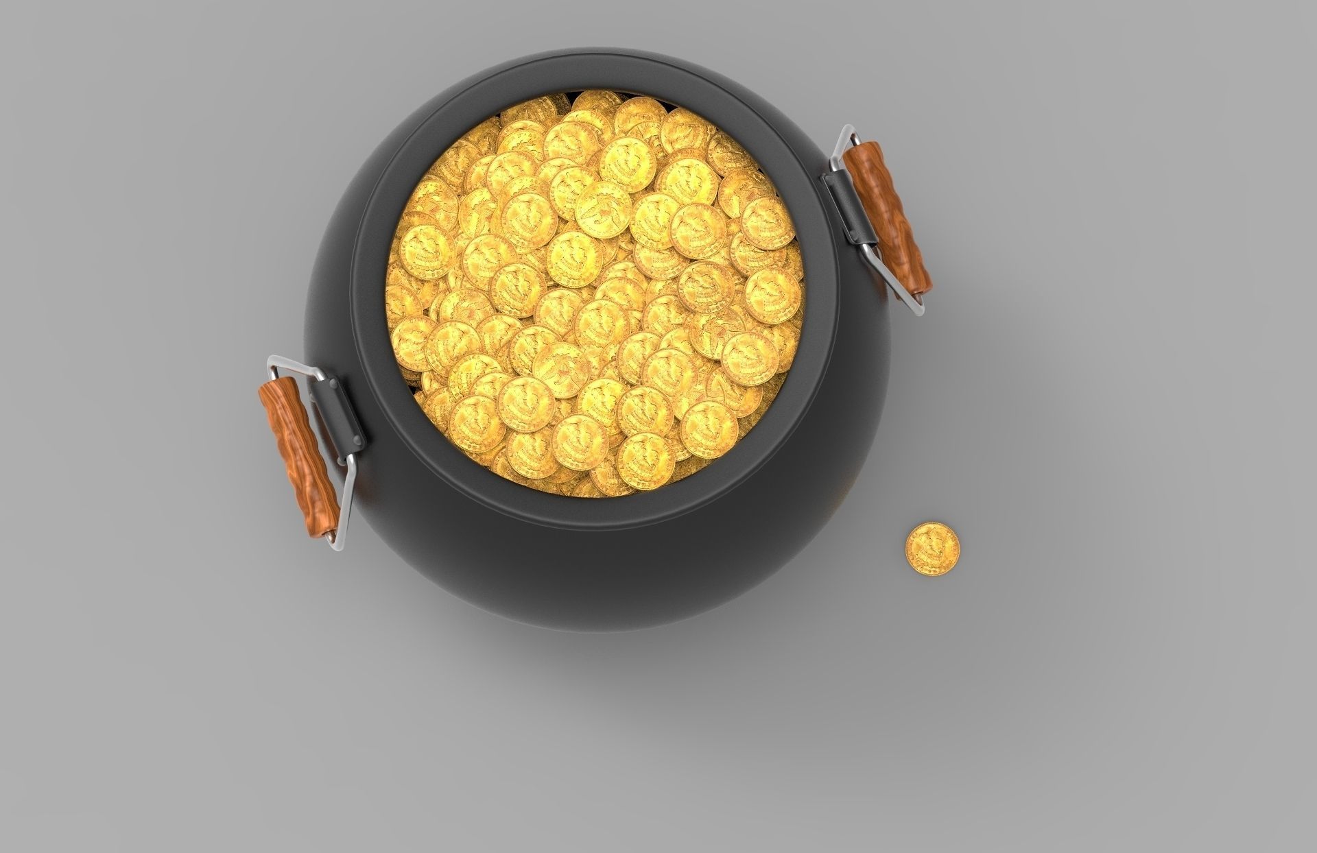 Pot of Gold 3D model_3