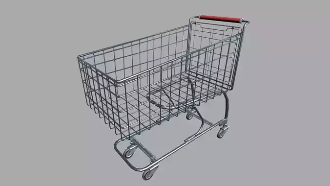 Shopping Cart PBR  Low-poly 3D model