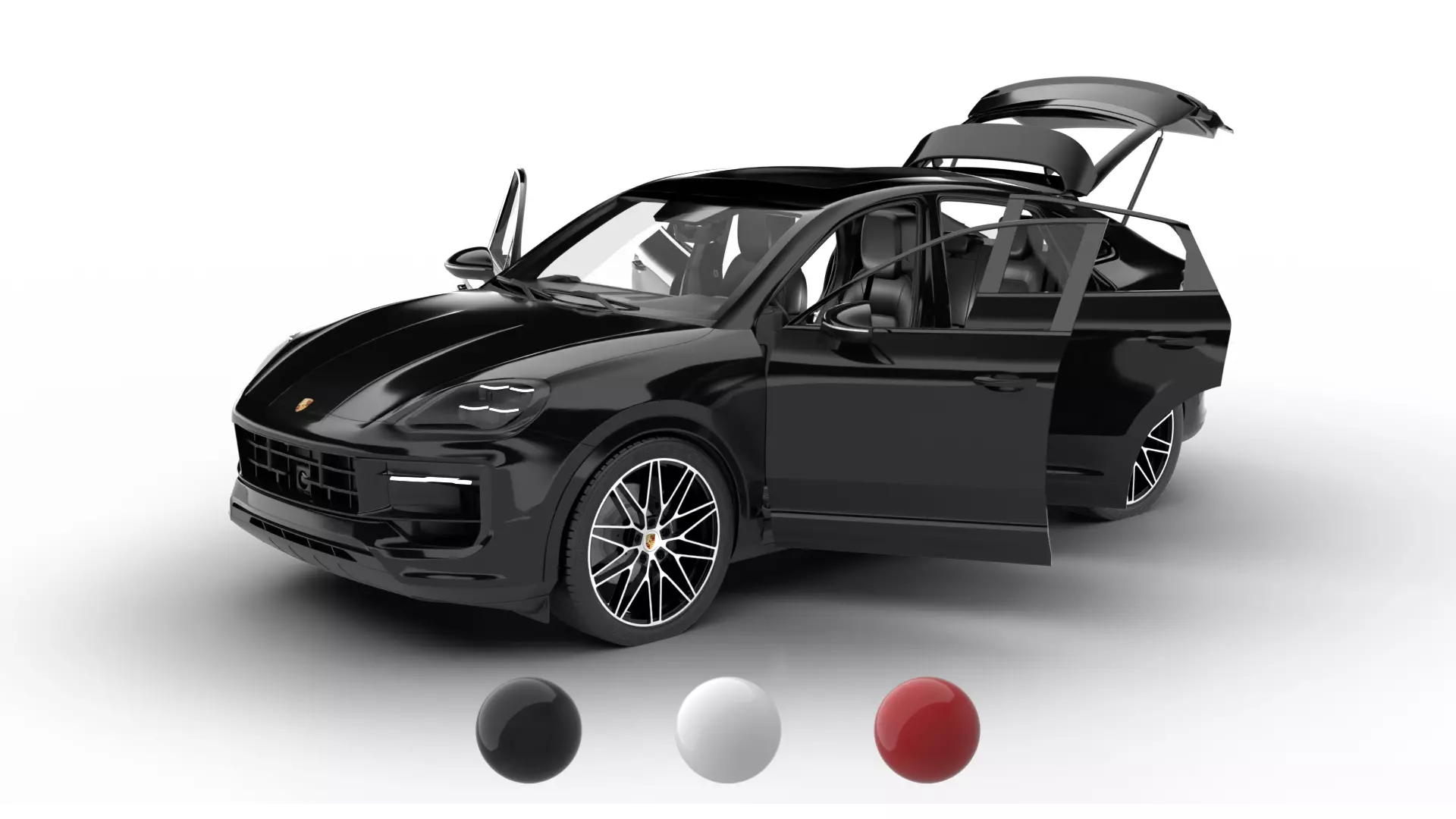 Porsche Cayenne Black Edition Coupe 2026 HQ 3d model 3D model