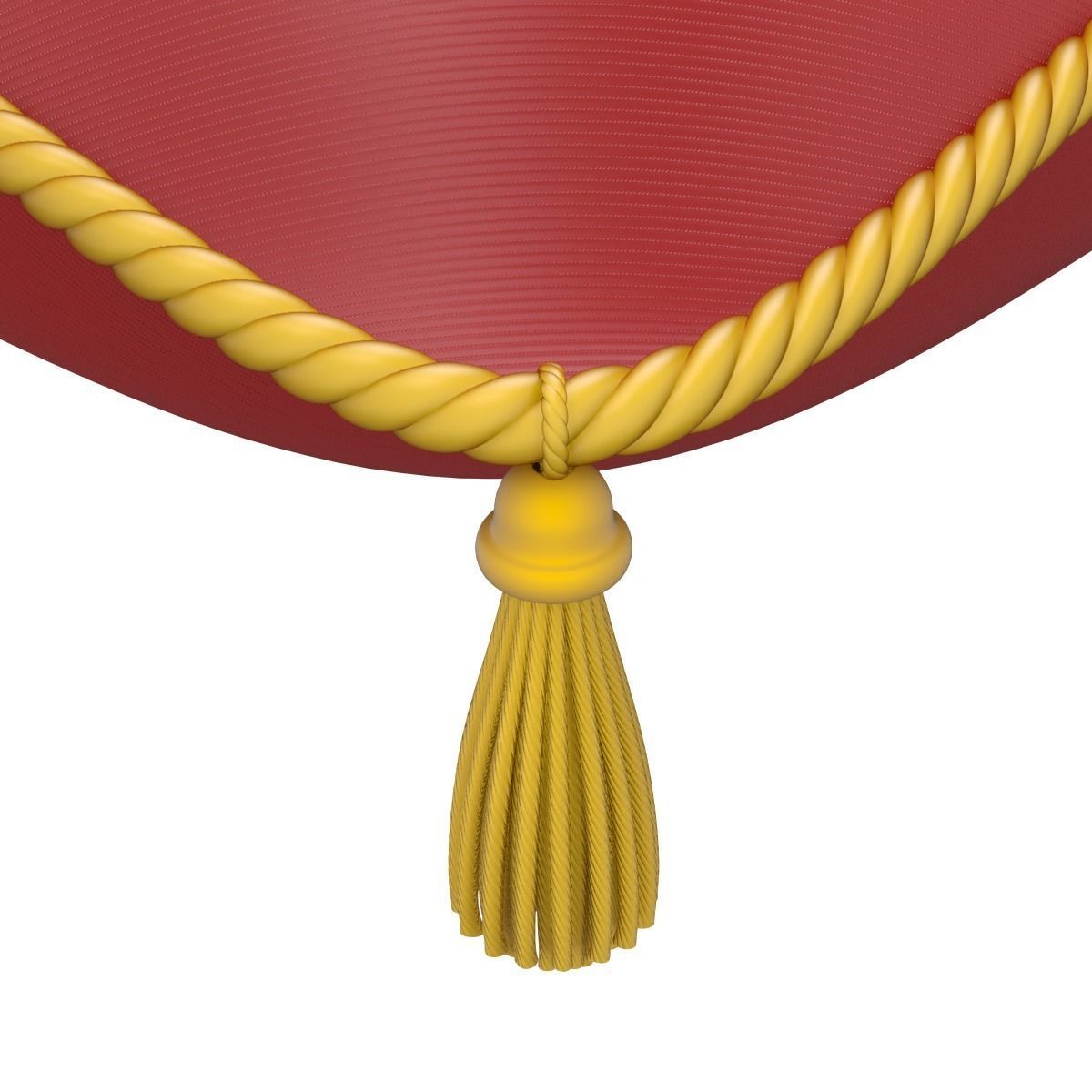 Red Royal Pillow 3D model_4