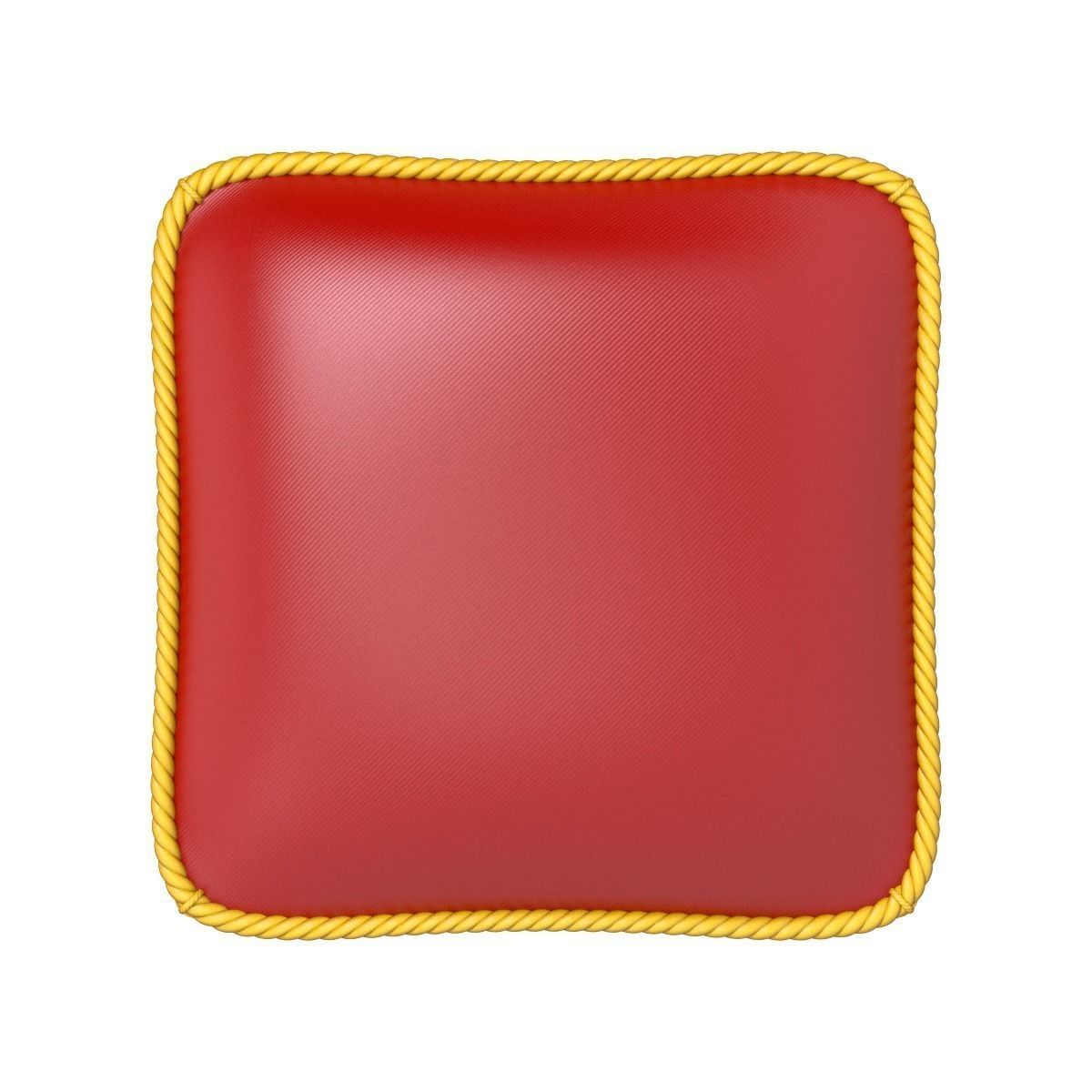 Red Royal Pillow 3D model_3