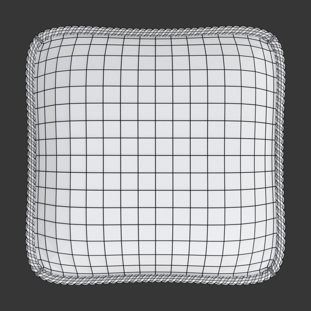 Red Royal Pillow 3D model_8