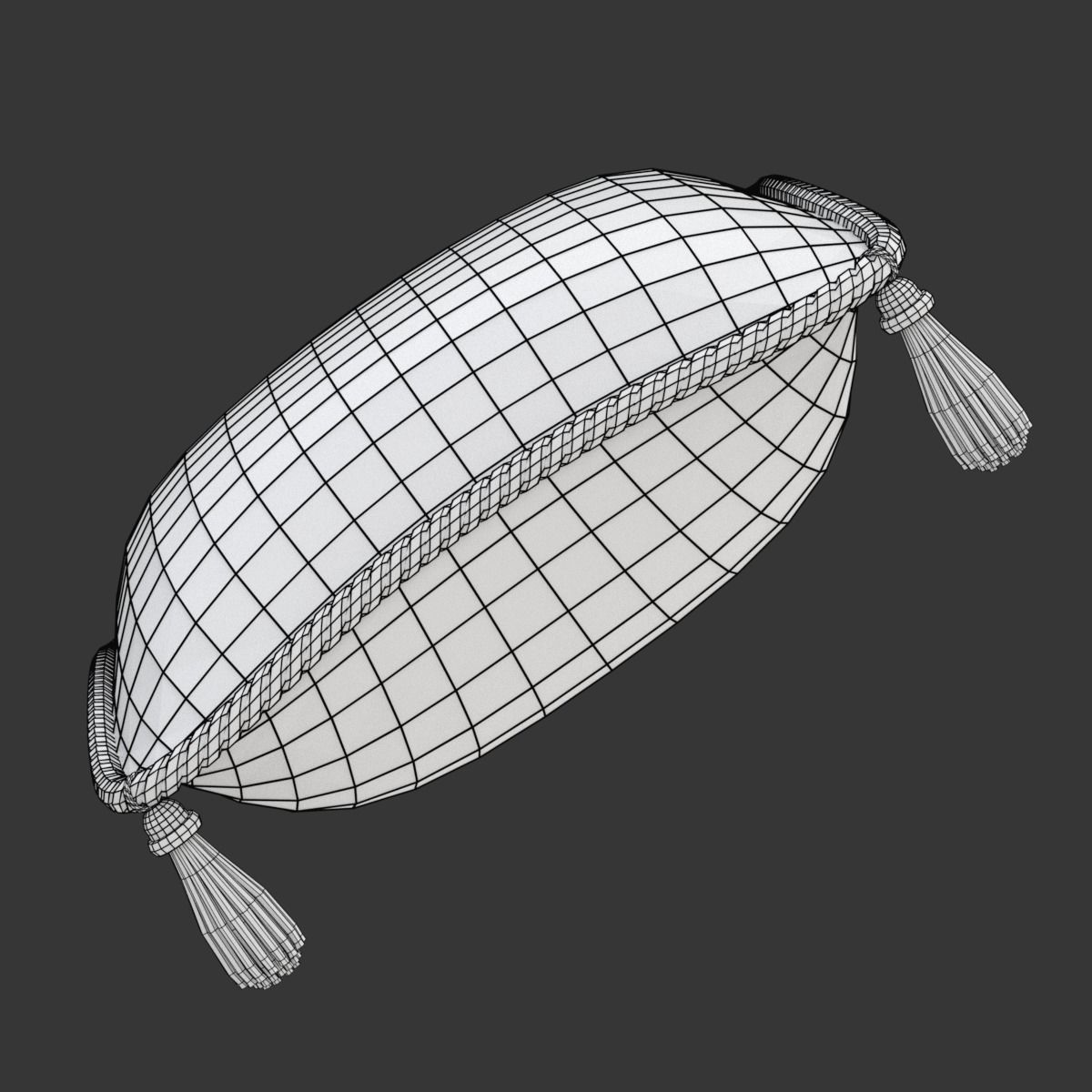 Red Royal Pillow 3D model_6