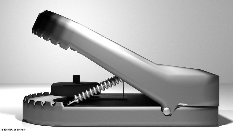 Animal Trapping - Jaws Mouthtrap 3D model_1