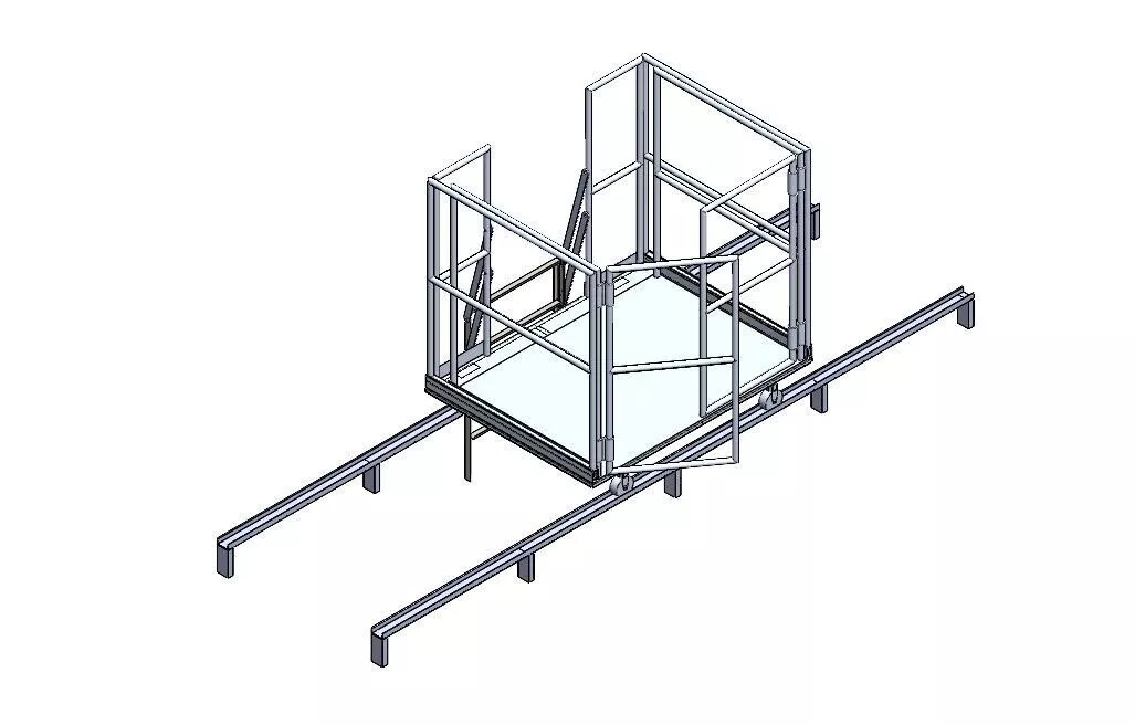 Mobile Industrial Work Platform 3D model