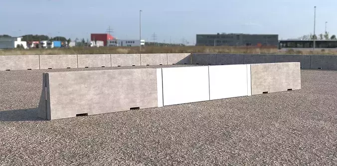 Metal Gates for Fenced Concrete Barrier 400x100