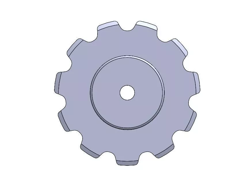 Heavy-Duty Industrial Roller Sprocket 1578C-11th 3D model