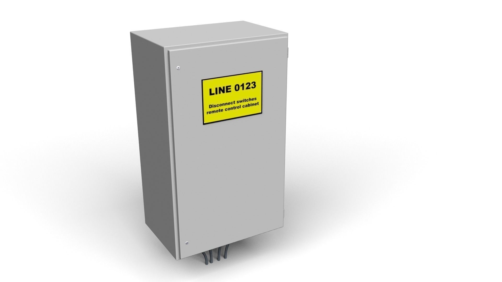 Disconnect switches remote control cabinet 3D model_4