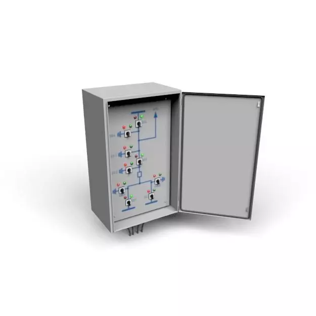 Disconnect switches remote control cabinet 3D model_0