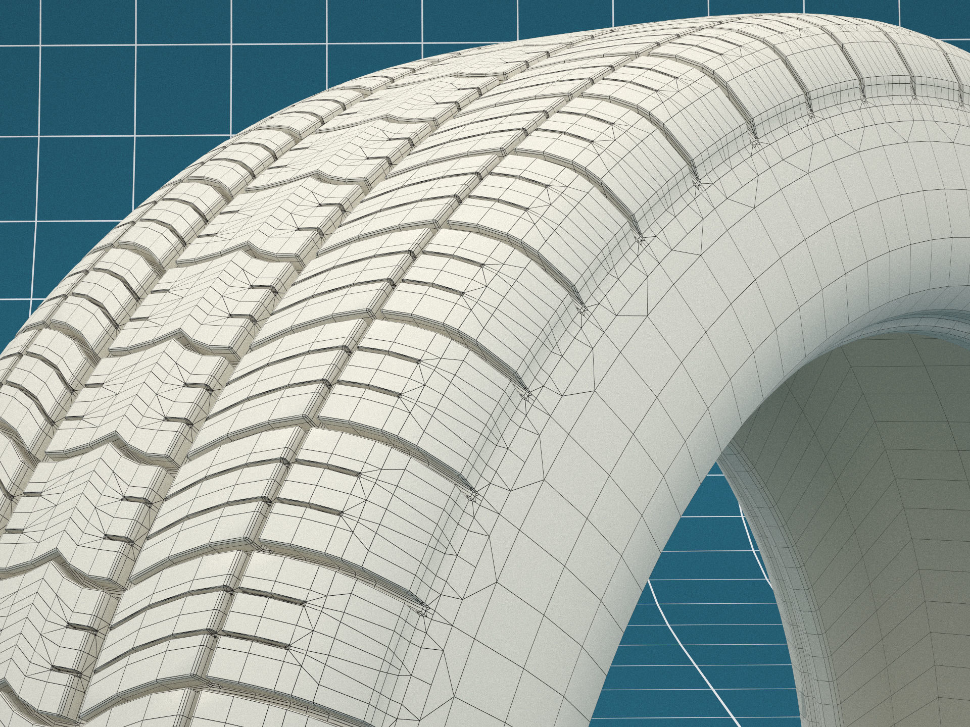 Car tire dirt 04 3D model_9