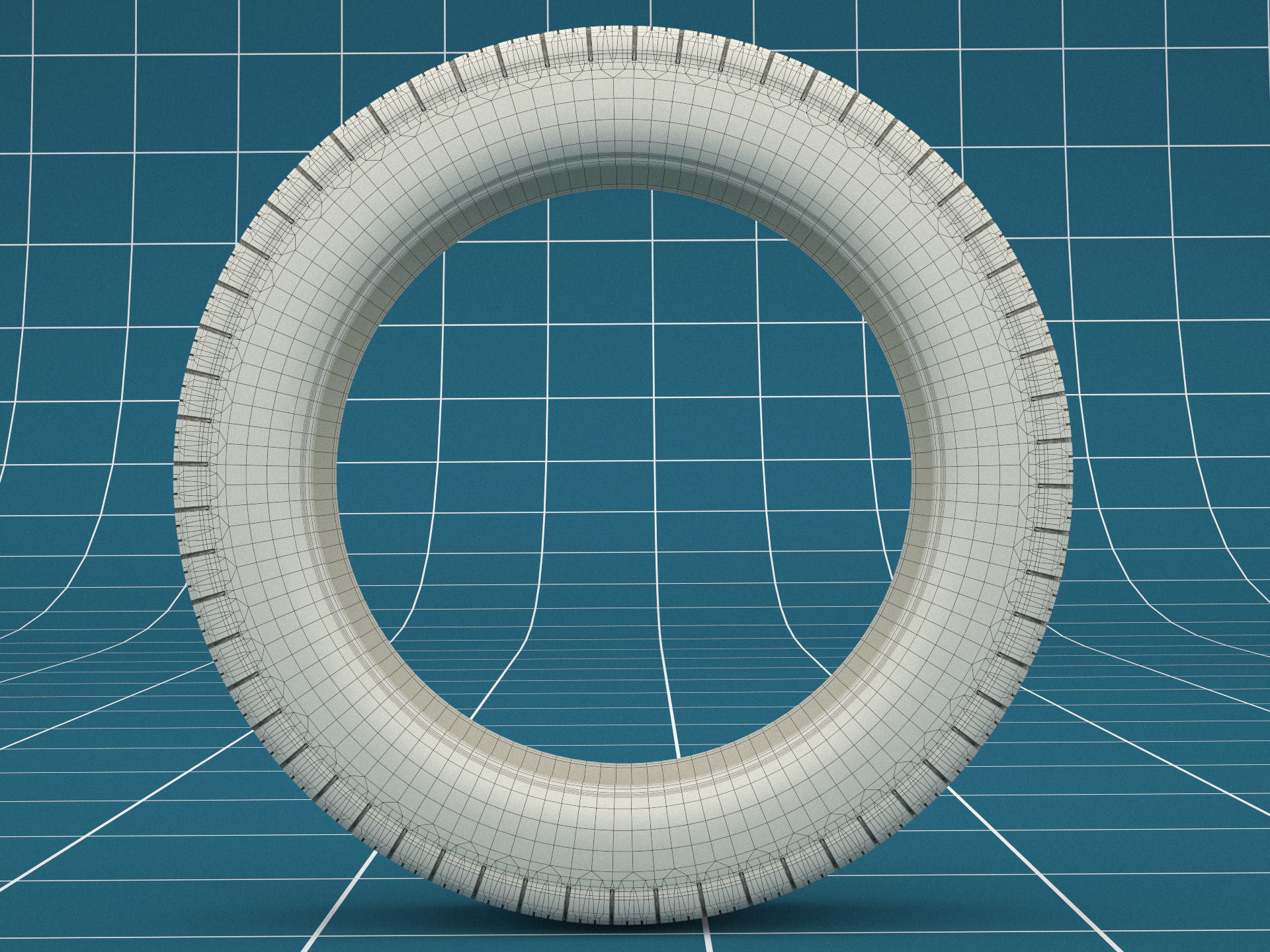 Car tire dirt 04 3D model_5