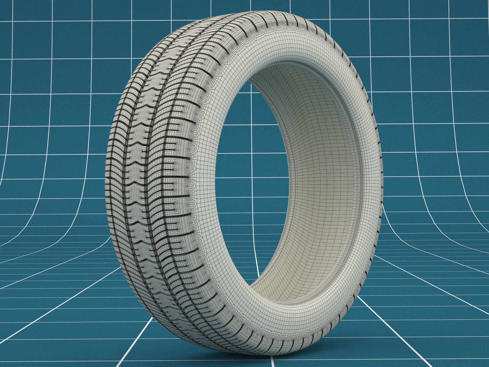 Car tire dirt 04 3D model_8