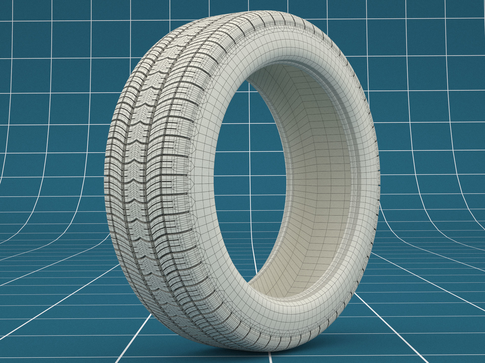 Car tire dirt 04 3D model_7