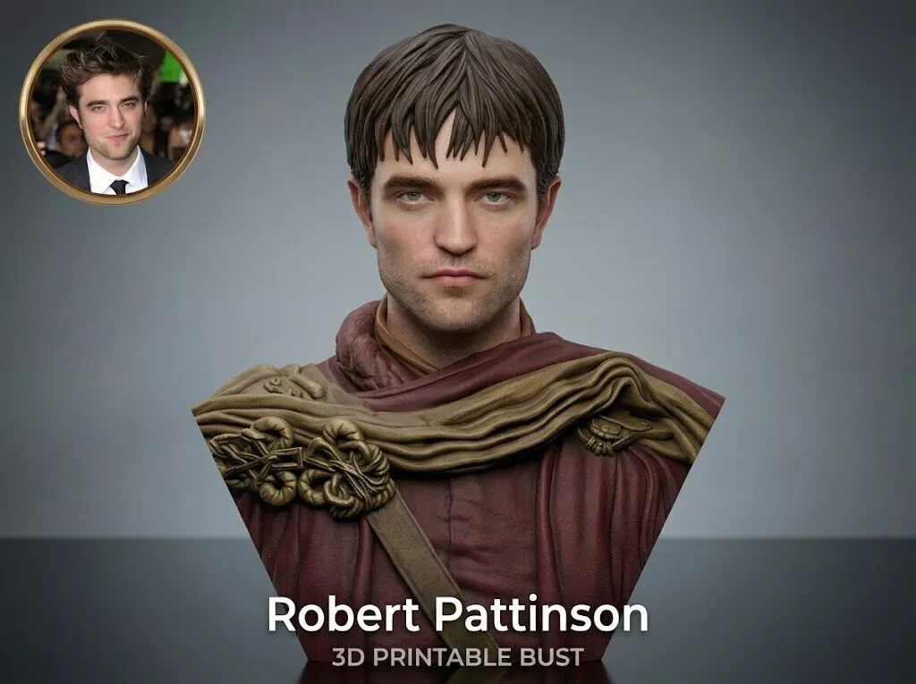 Robert Pattinson from The Odyssey movie 3D Printable Bust 3D print model