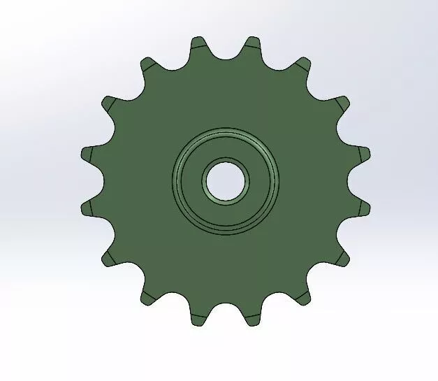 Sprocket ANSI 2122B 16 Teeth Type B Hub 3D model