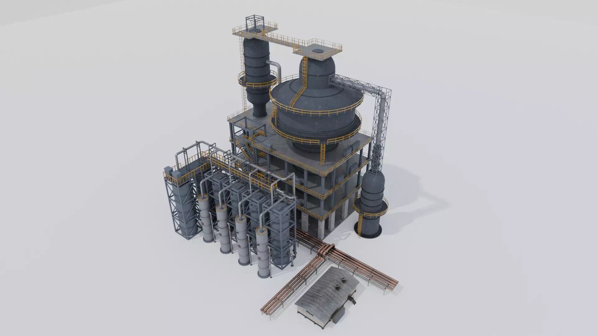 Industrial Fuel Processing Complex 3D model