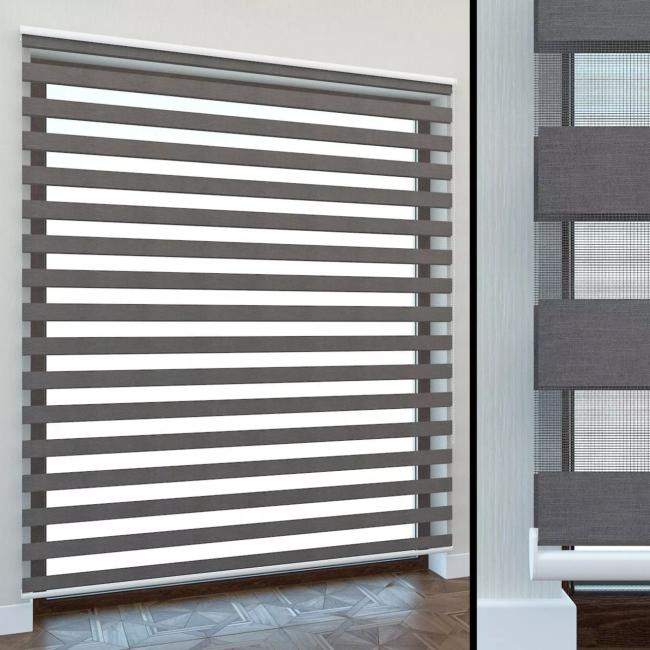 Blinds set of roller Low-poly 3D model_0