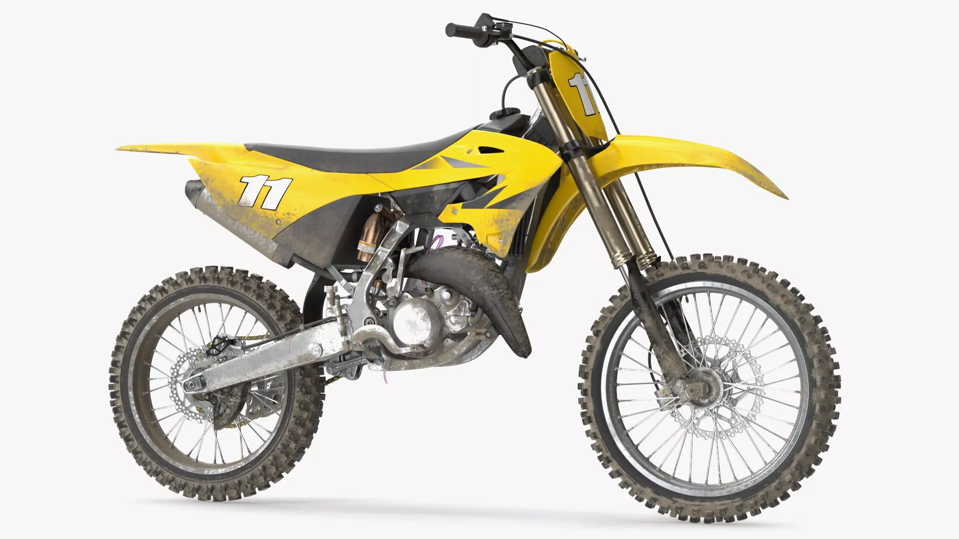 Motocross Motorcycle Dirt Rigged 3D model