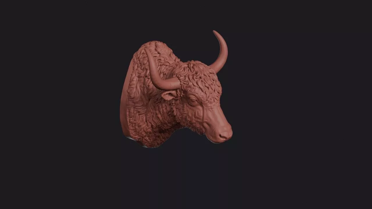 Yak Head 3D print model