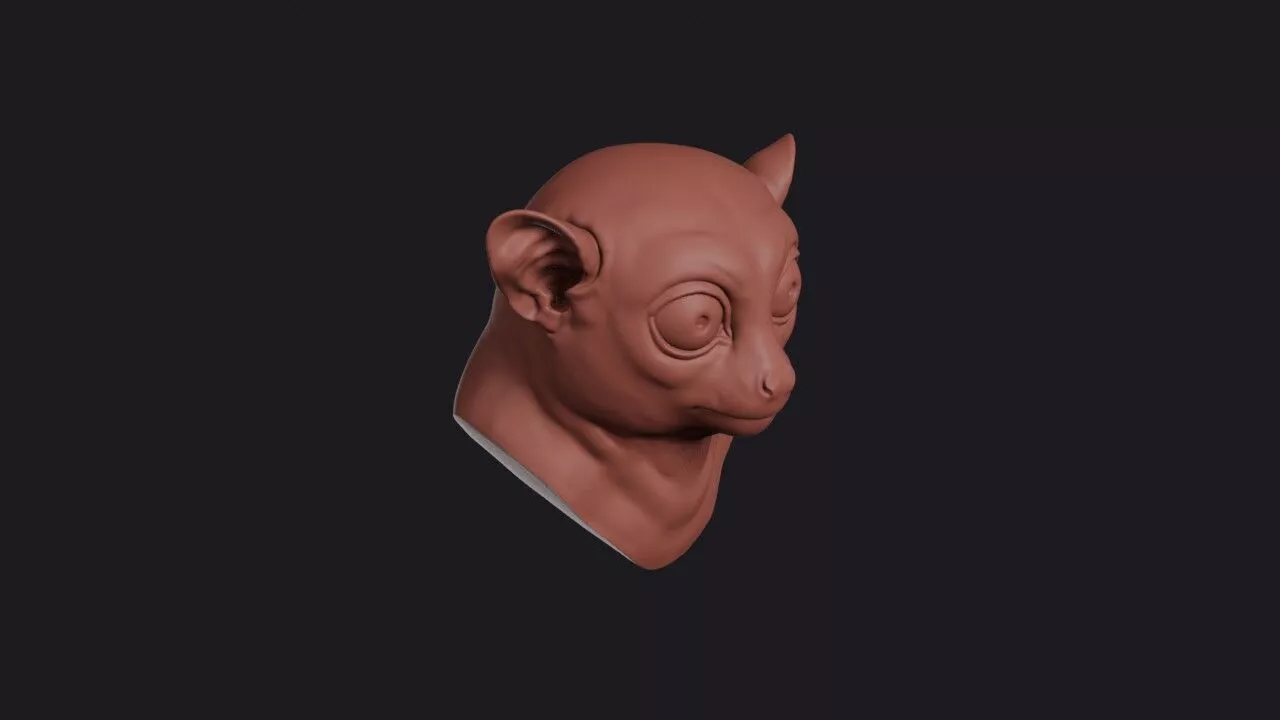 Tarsier Head 3D print model