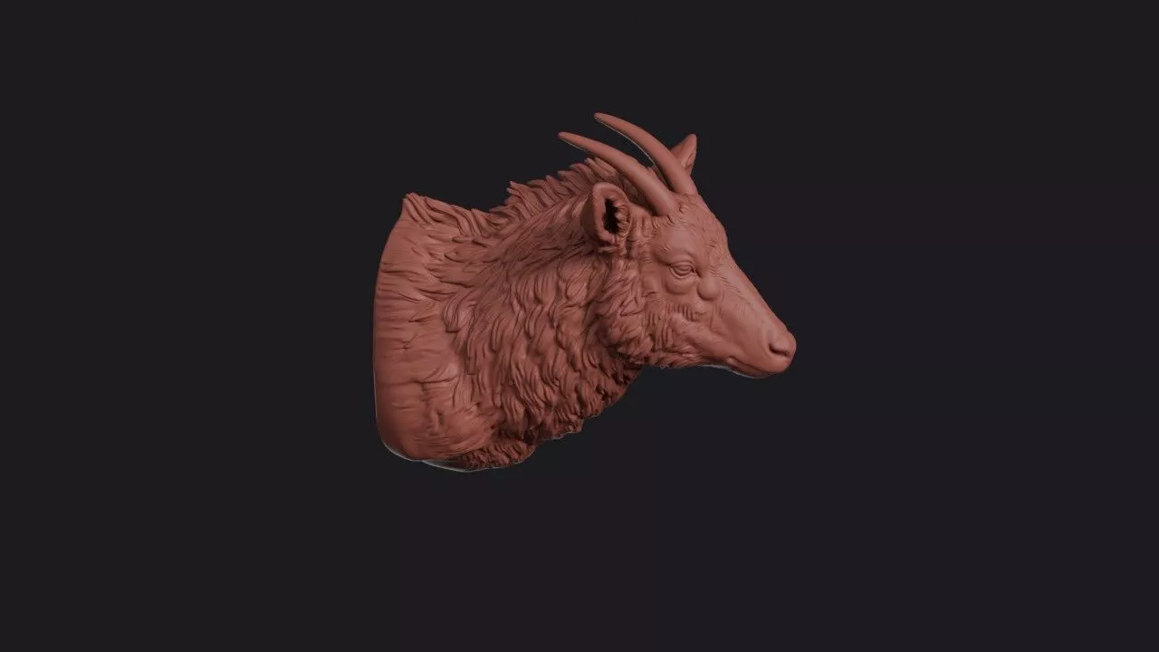 Serow Head 3D print model