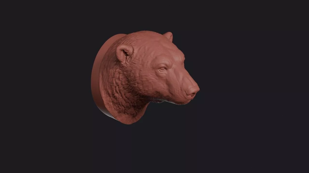 Polar Bear Head 3D print model