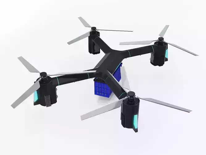 Cargo Quadrocopter  Dron Concept 3D model