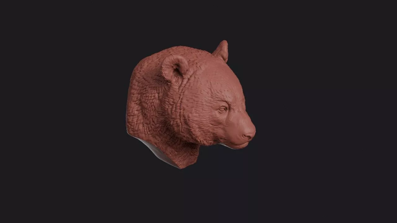 Panda Head 3D print model
