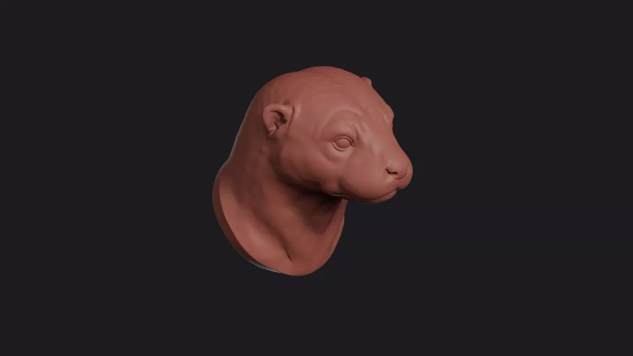 Otter Head 3D print model