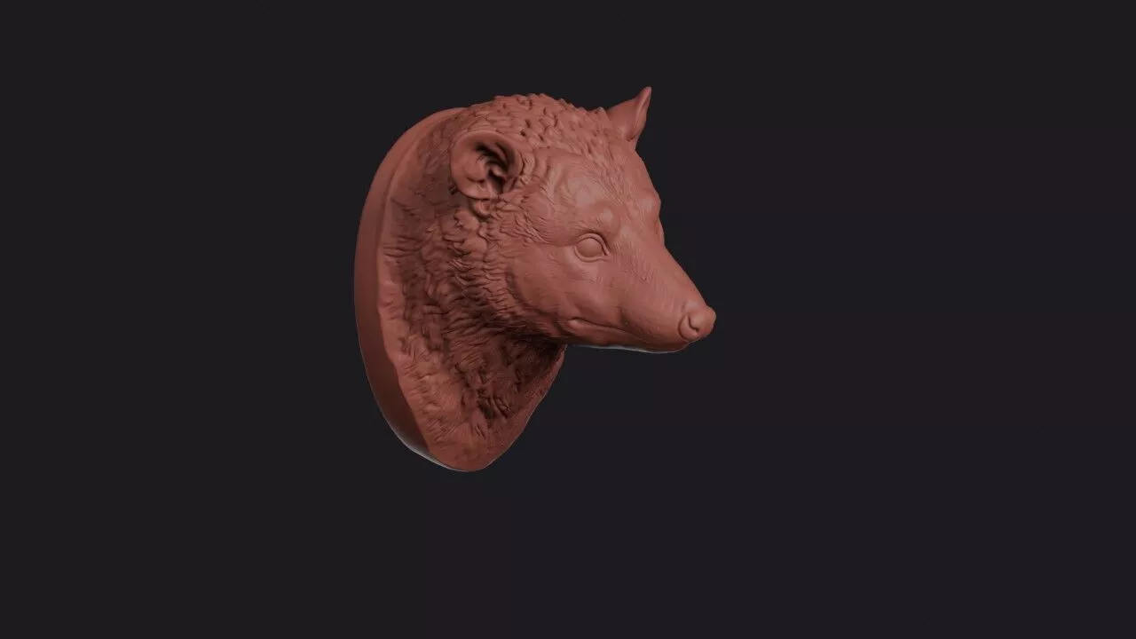Opossum Head 3D print model