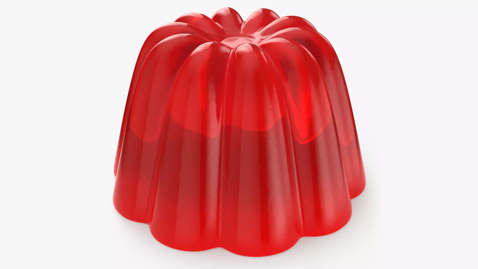 Red Jelly Dessert Low-poly 3D model