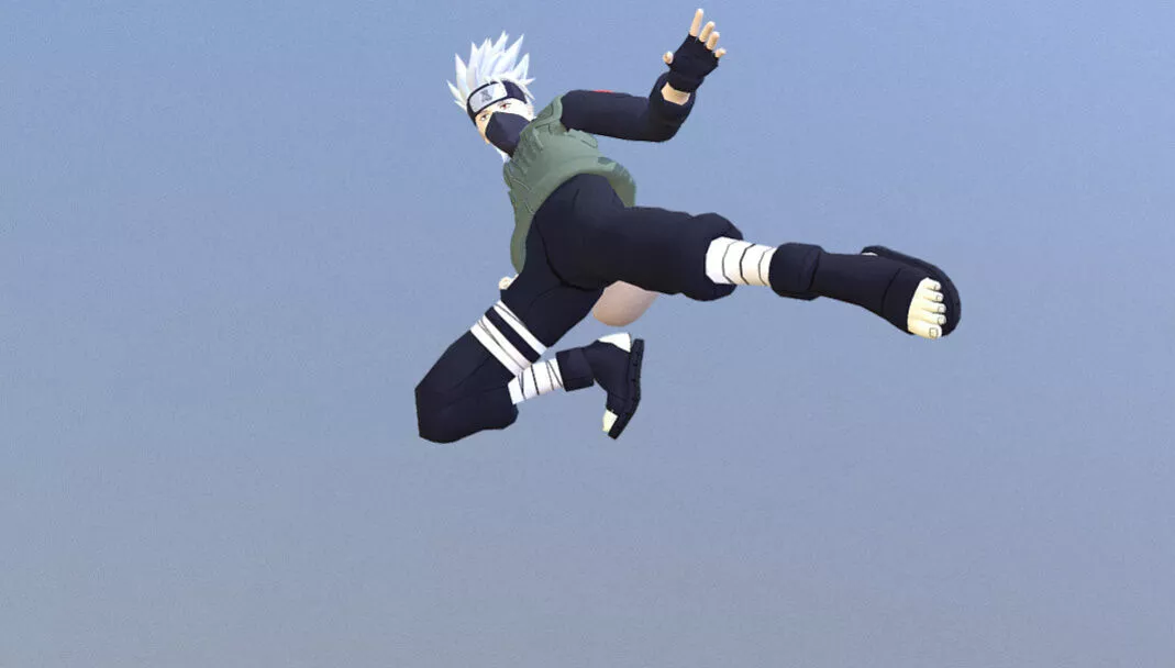 Hatake kakashi Double High kick Fbx 3D model