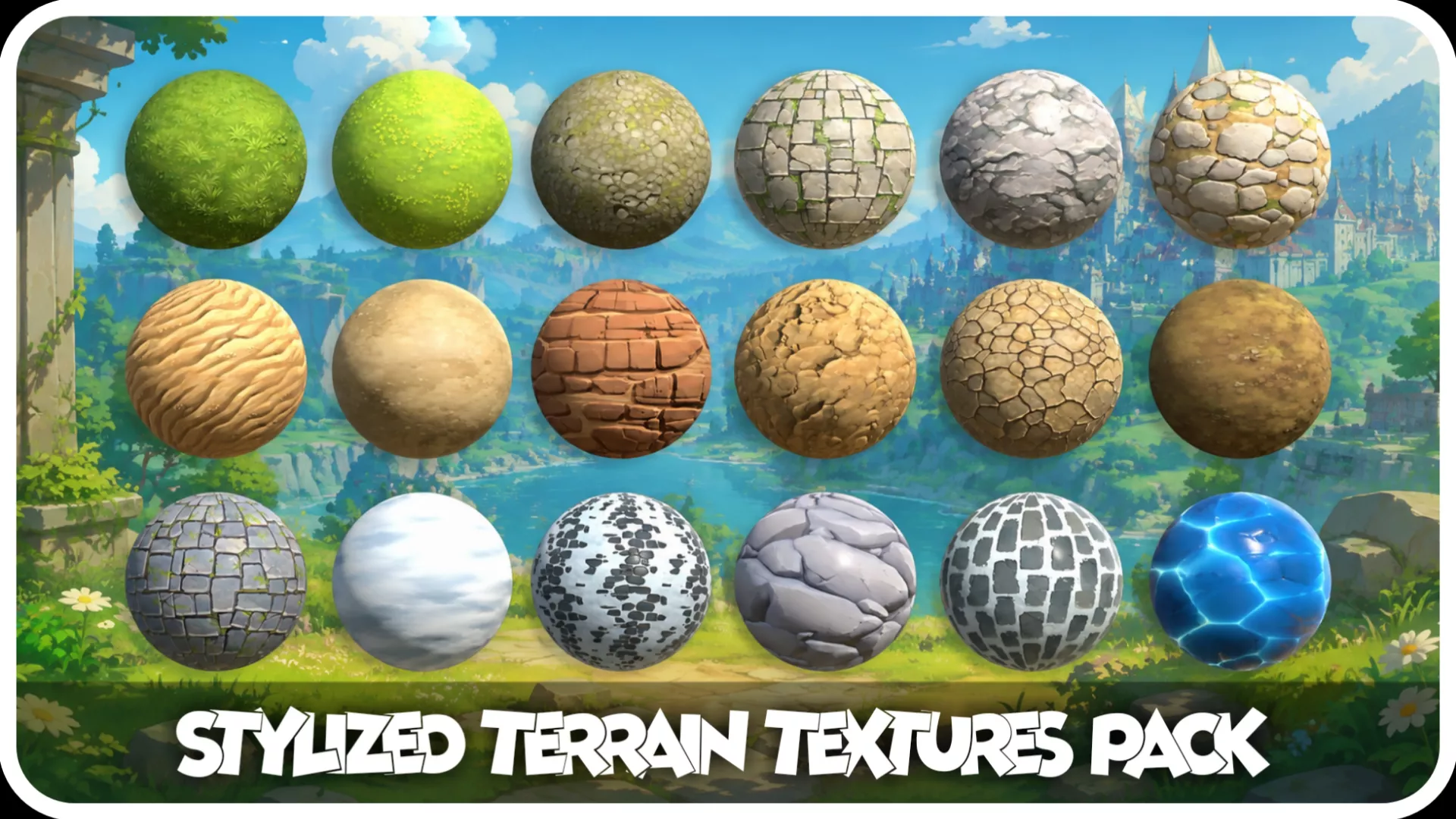 Stylized Terrain Environment Fantasy Terrain Texture Pack Texture
