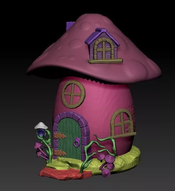 Maeus Glowing Mushroom House 3D print model