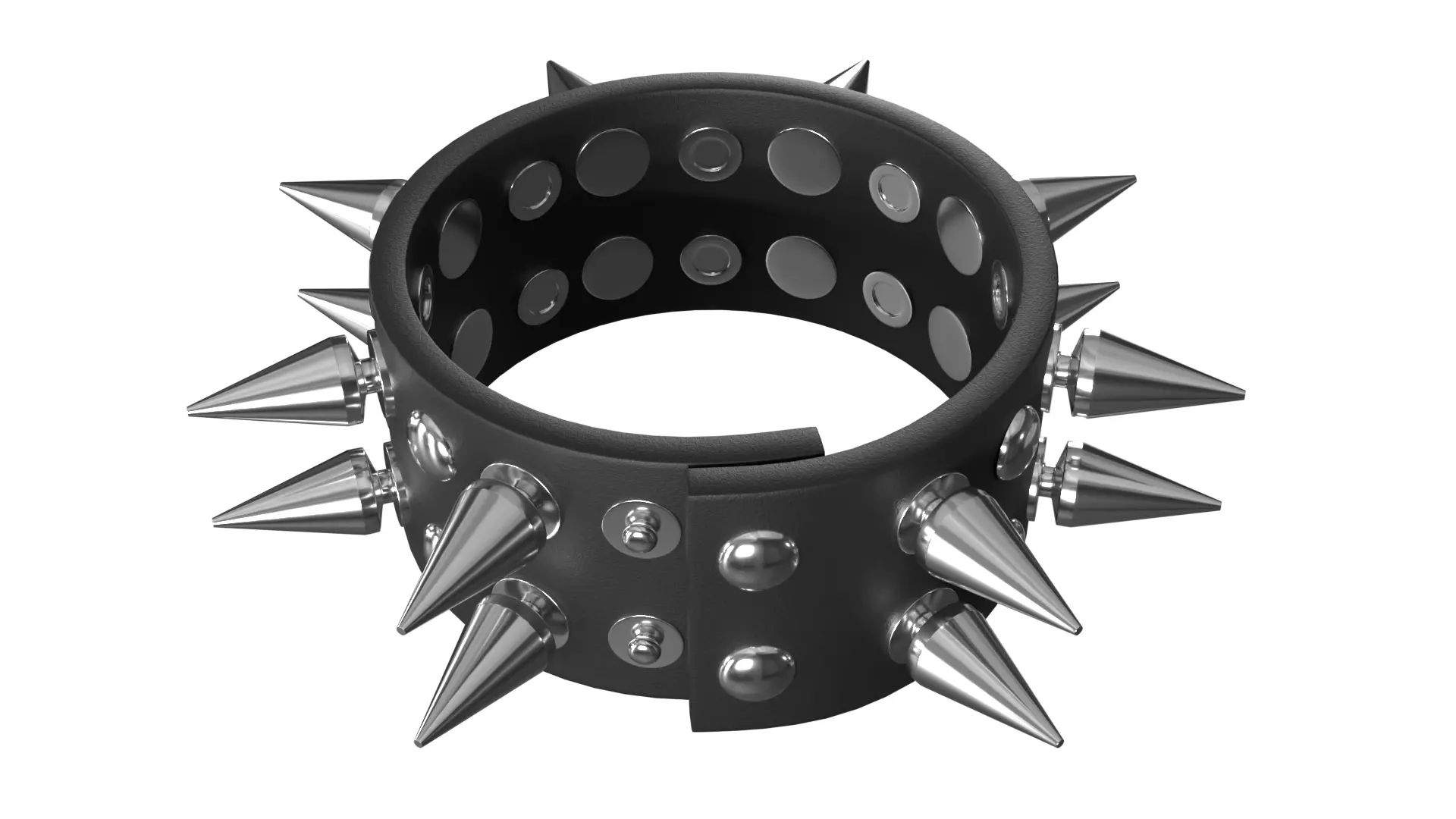 Spike Punk Bracelet PBR 7 3D model
