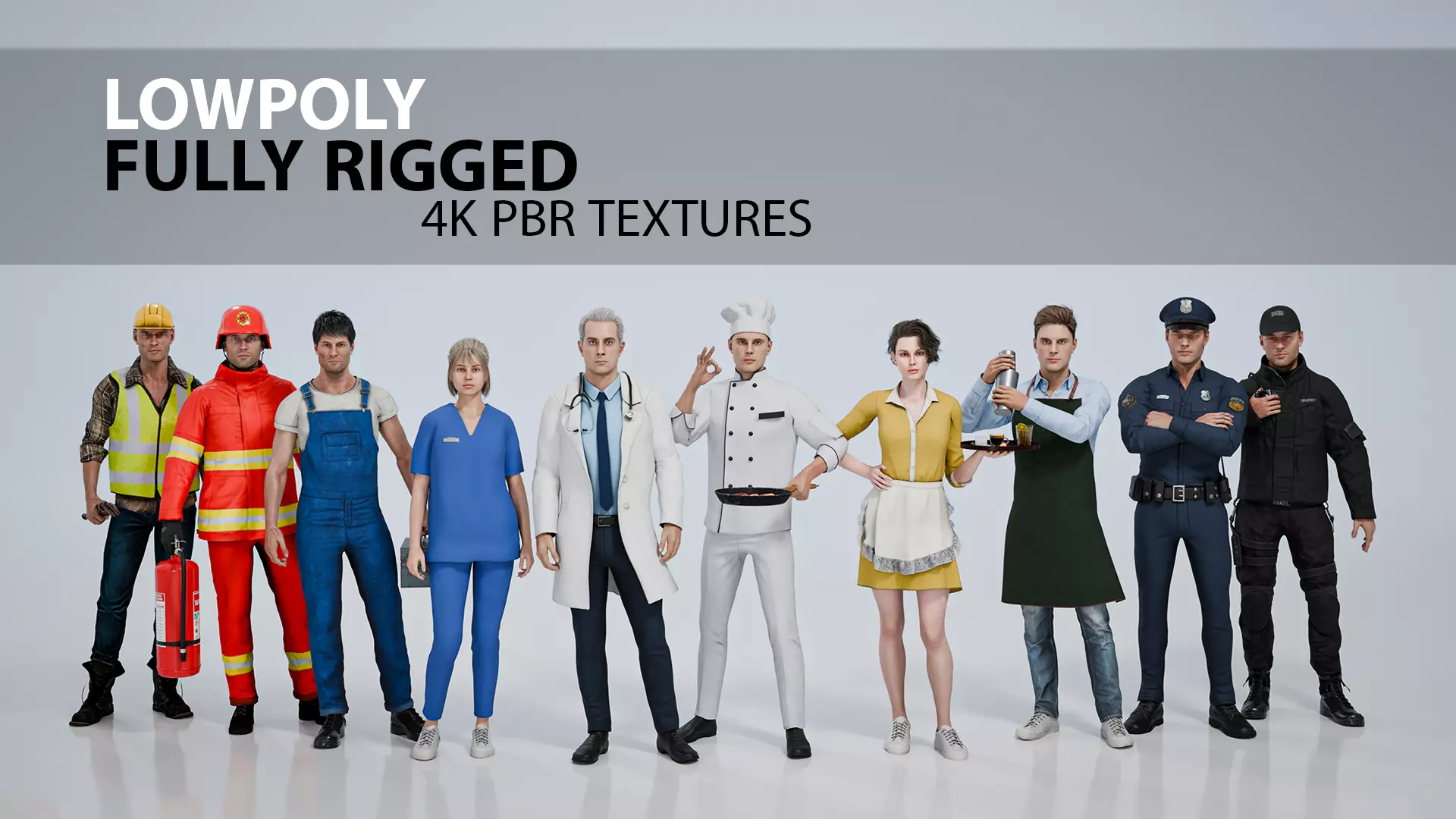 Safety And Service Pack Low-poly 3D model