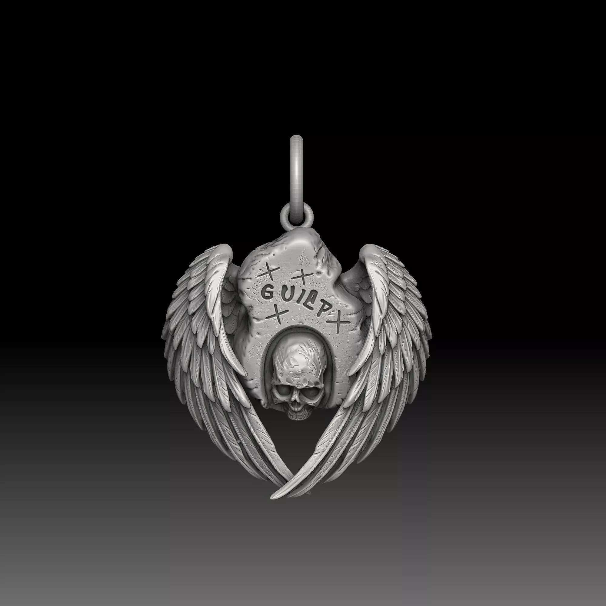 Silent Luxury Pendants - one inch pendant 3D print model