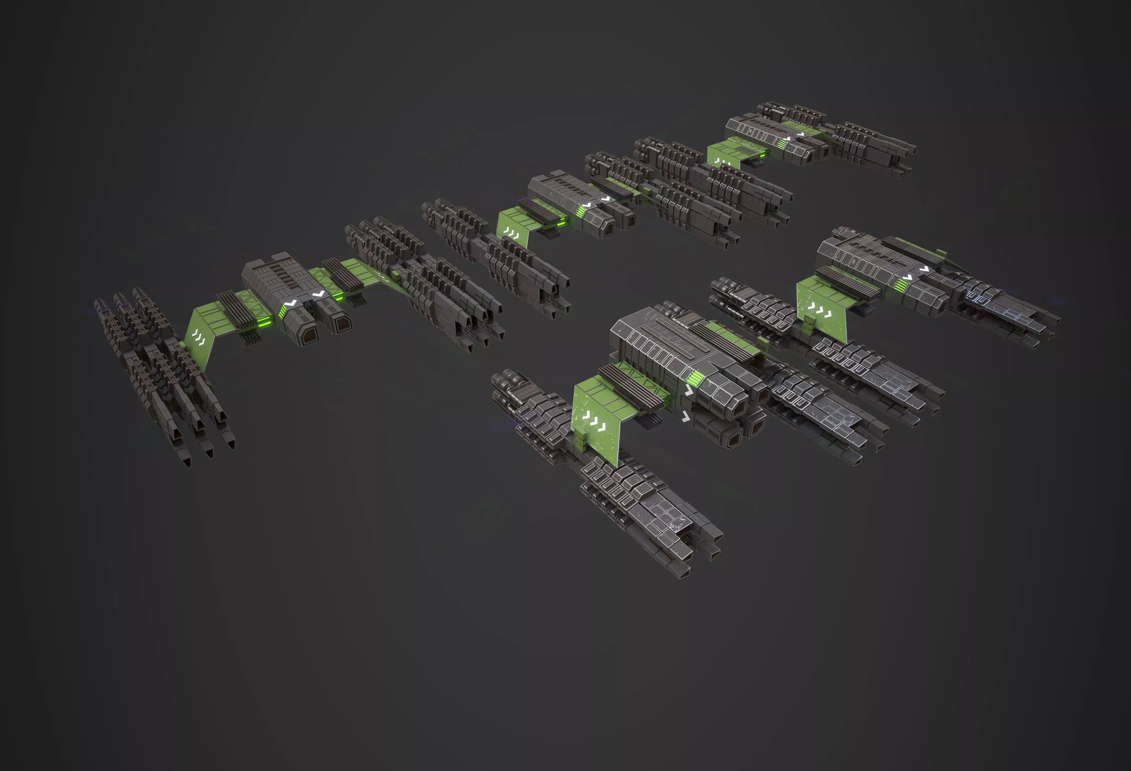 Modular Spaceship Fourteen 3D model