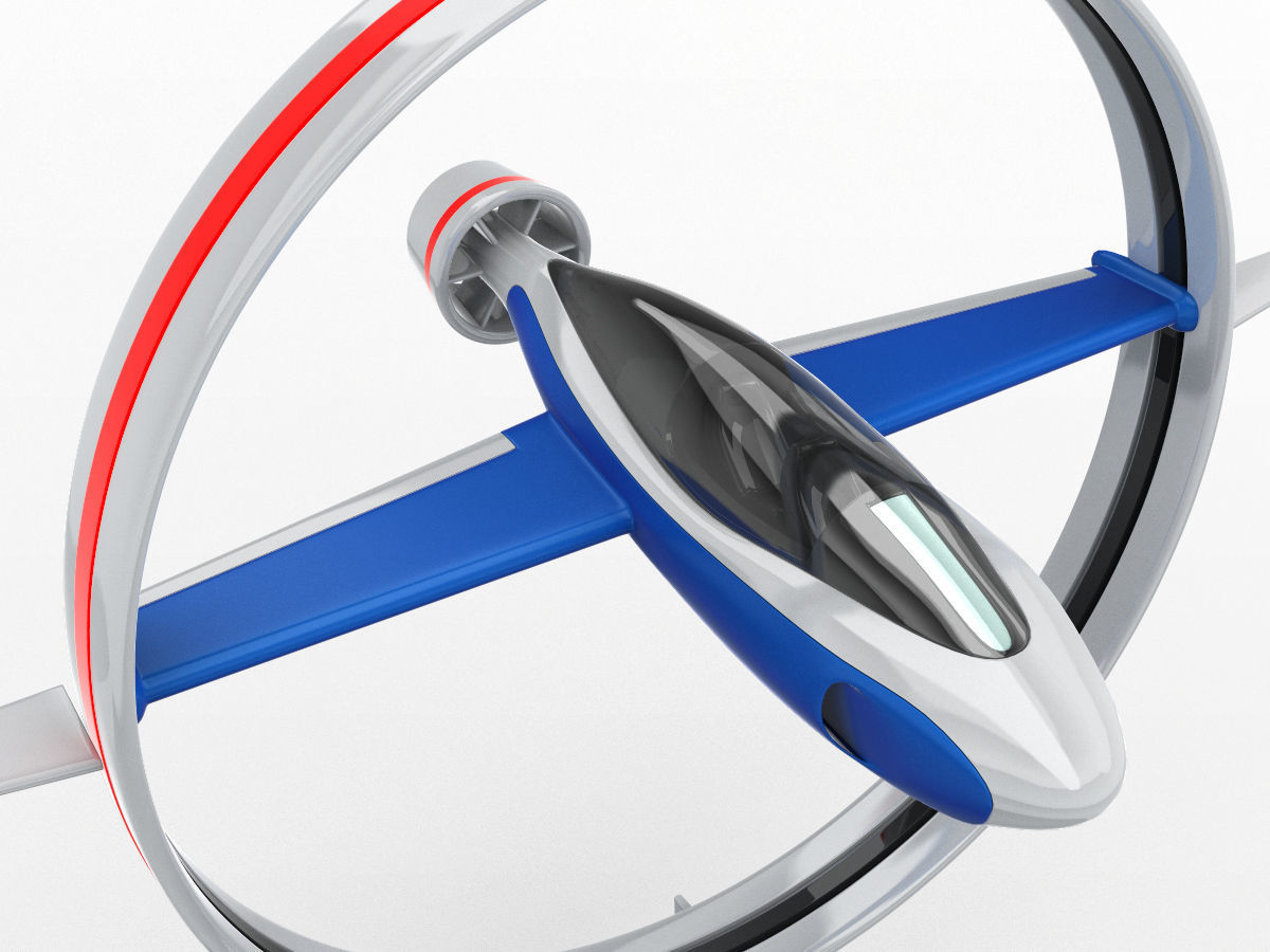 Circle Space Plane 3D model_5