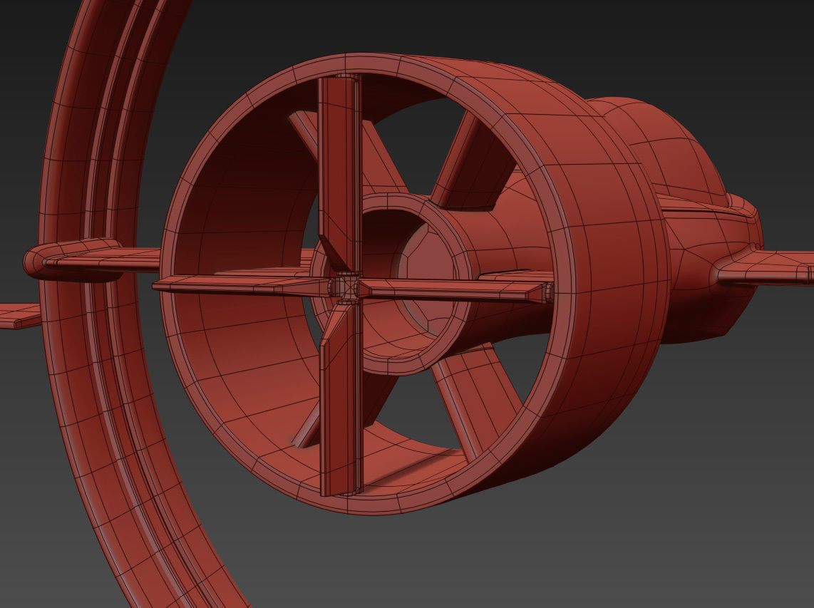 Circle Space Plane 3D model_12